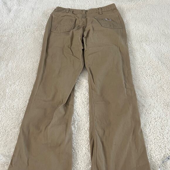 Carhartt Women's Biege Canvas Work Pants Size 6 30in Grunge Core 100% Cotton - Picture 3 of 7